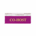Co-Host Award Ribbon w/ Gold Foil Imprint (4"x1 5/8")